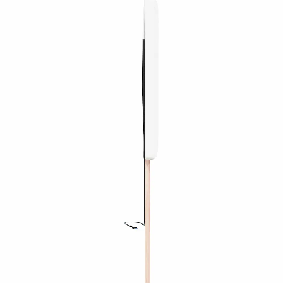 Vidaxl Tête de lit LED Blanc 100 cm Cuir synthétique Outlet