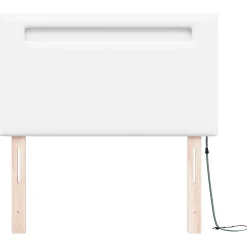 Vidaxl Tête de lit LED Blanc 100 cm Cuir synthétique Outlet