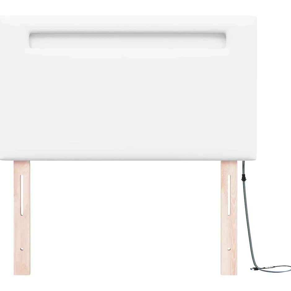 Vidaxl Tête de lit LED Blanc 100 cm Cuir synthétique Outlet