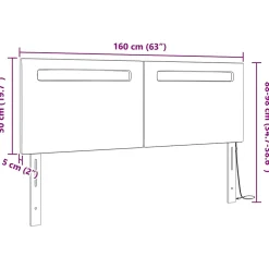 Vidaxl Tête de lit LED Blanc 160 cm Cuir synthétique Outlet