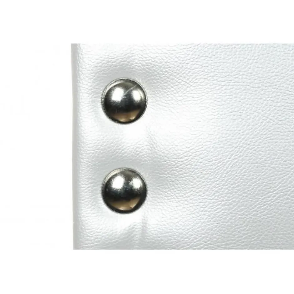 Eccox Tête de lit Lily en similicuir blanc 90