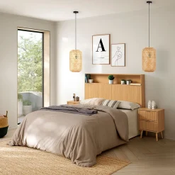 Vs Venta-Stock Tête de lit Lluvia 165 cm avec ragnament couleur Chêne Hot