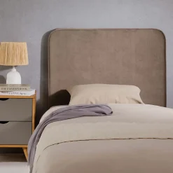 Idimex Tête de lit LUNAR 90 avec fixation murale, en tissu - Grège Clearance