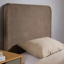 Idimex Tête de lit LUNAR 90 avec fixation murale, en tissu - Grège Clearance