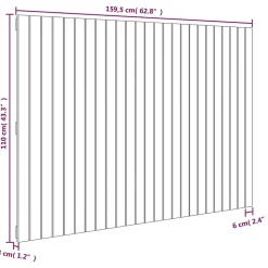 Vidaxl Tête de lit murale Blanc 159,5x3x110 cm Bois massif de pin