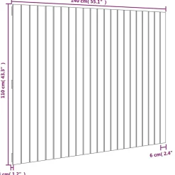 Vidaxl Tête de lit murale Blanc 140x3x110 cm Bois massif de pin