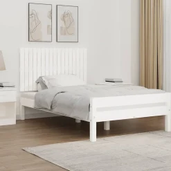 Vidaxl Tête de lit murale Blanc 108x3x60 cm Bois massif de pin