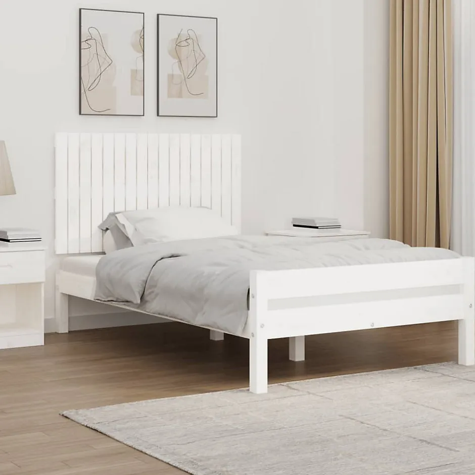 Vidaxl Tête de lit murale Blanc 108x3x60 cm Bois massif de pin