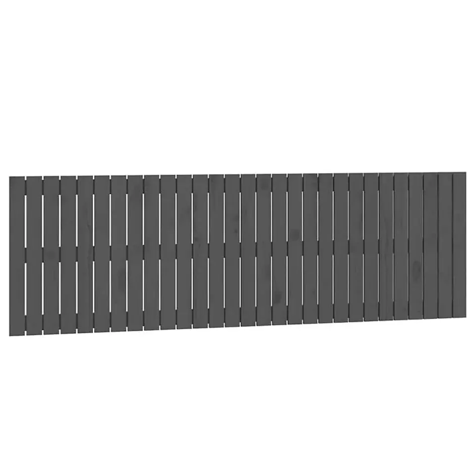 Vidaxl Tête de lit murale Gris 185x3x60 cm Bois massif de pin Discount