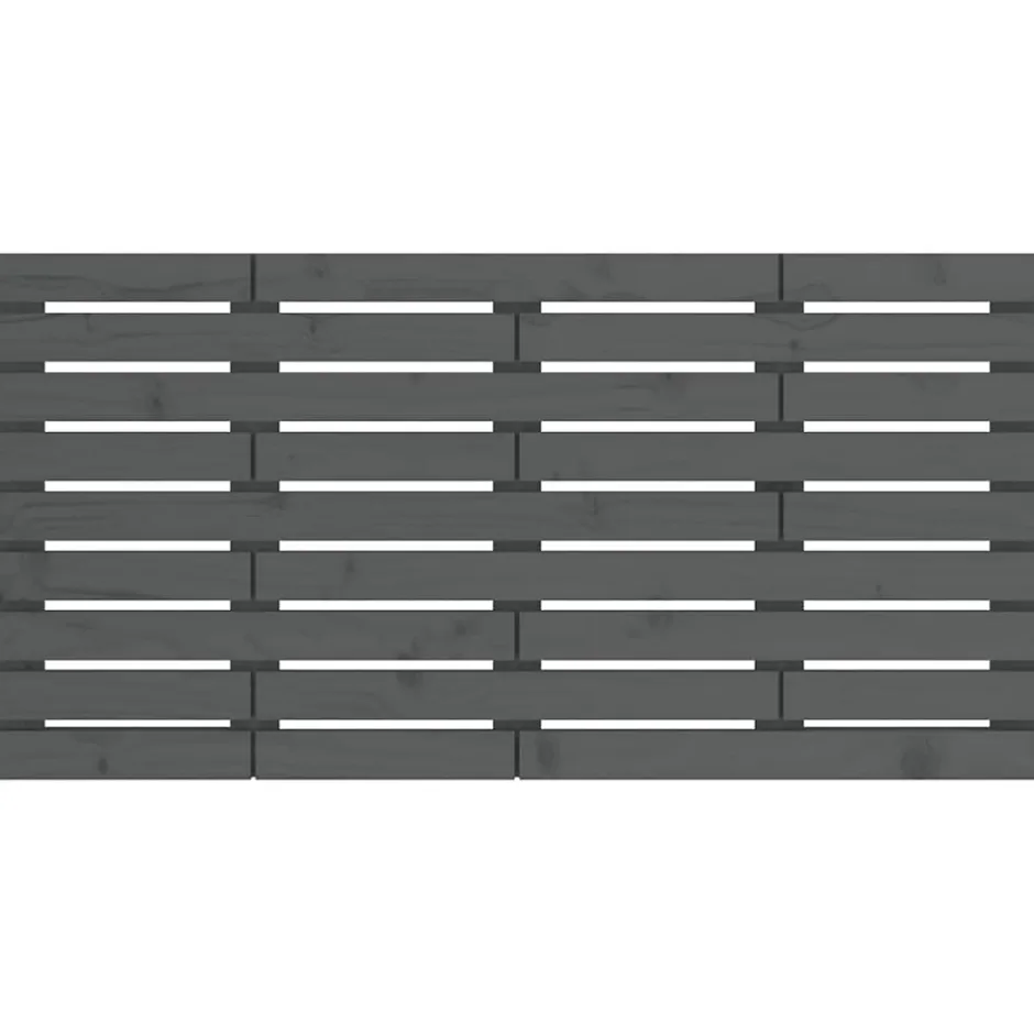 Vidaxl Tête de lit murale Gris 156x3x63 cm Bois massif de pin Clearance