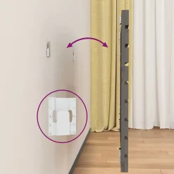 Vidaxl Tête de lit murale Gris 156x3x63 cm Bois massif de pin Clearance