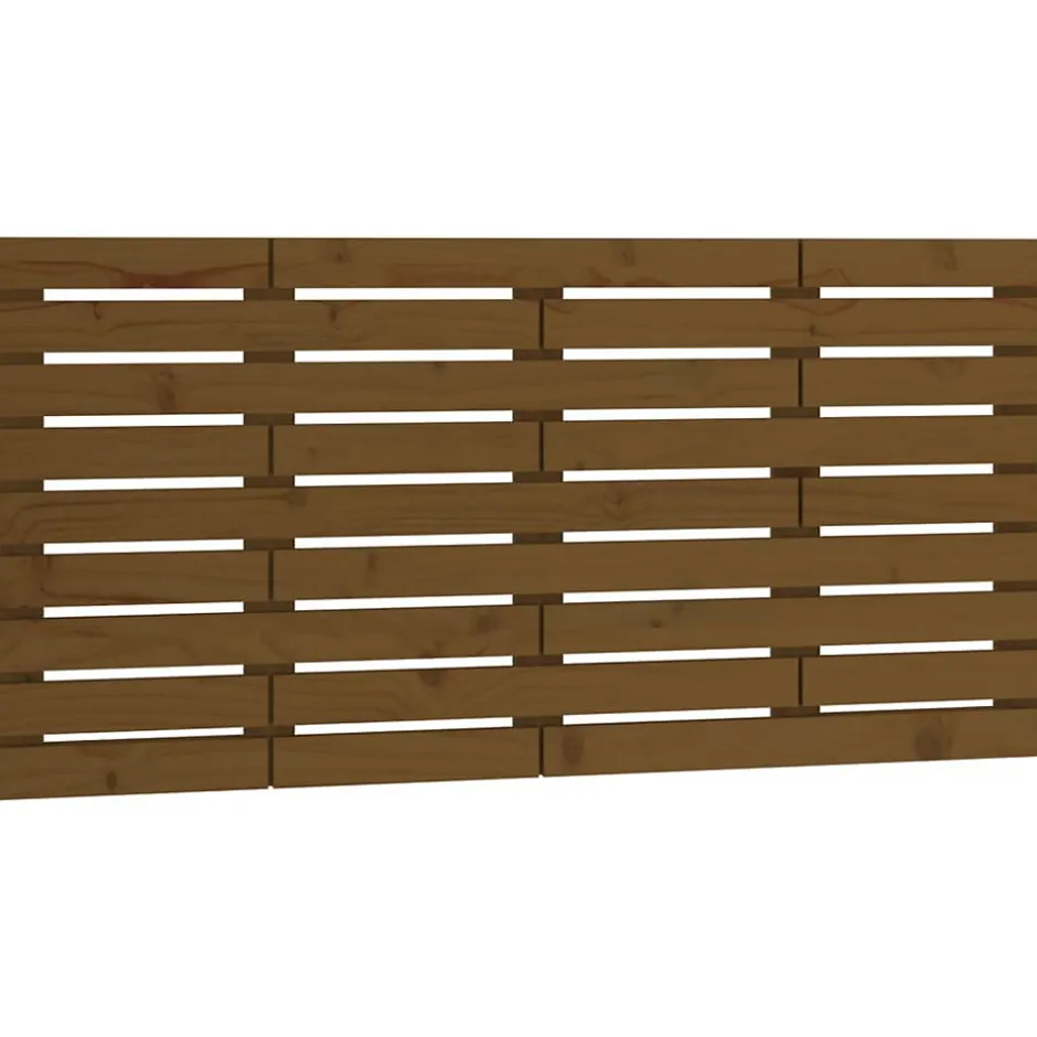 Vidaxl Tête de lit murale Marron miel 156x3x63 cm Bois massif de pin