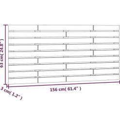 Vidaxl Tête de lit murale Marron miel 156x3x63 cm Bois massif de pin
