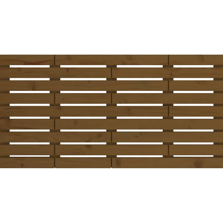 Vidaxl Tête de lit murale Marron miel 156x3x63 cm Bois massif de pin