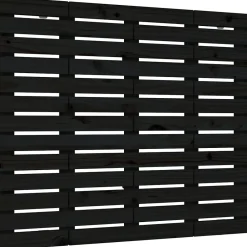 Vidaxl Tête de lit murale Noir 141x3x91,5 cm Bois massif de pin