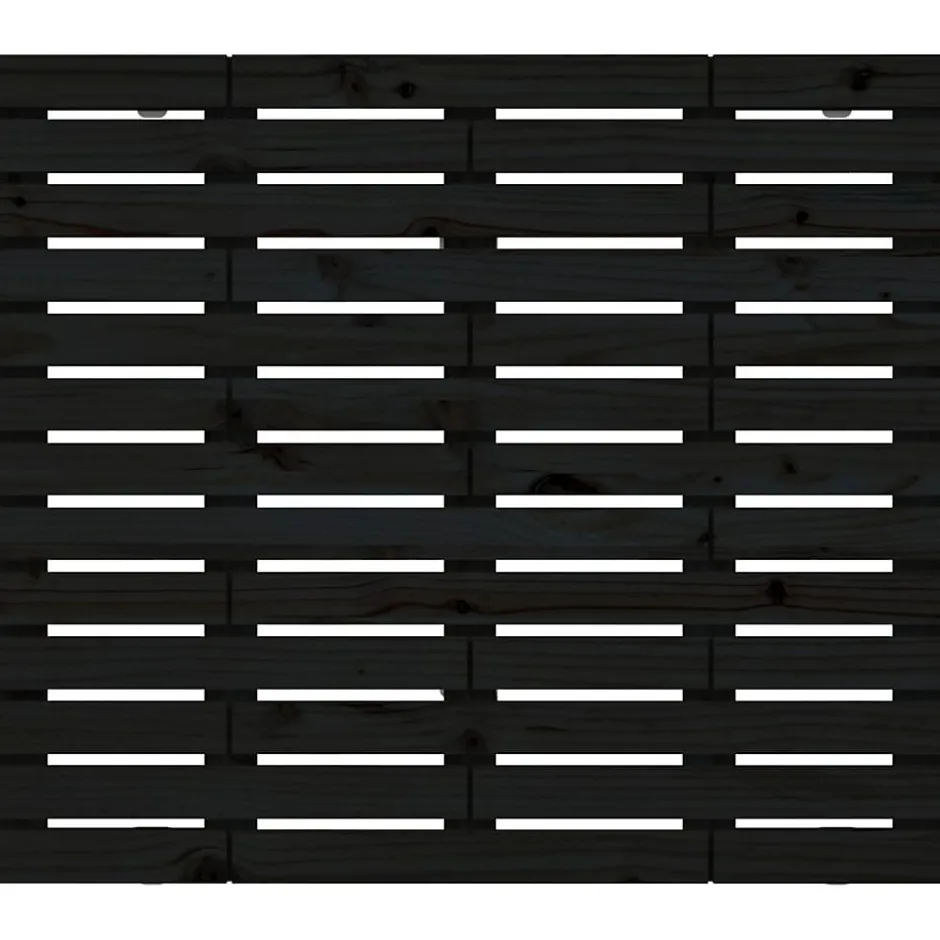 Vidaxl Tête de lit murale Noir 141x3x91,5 cm Bois massif de pin