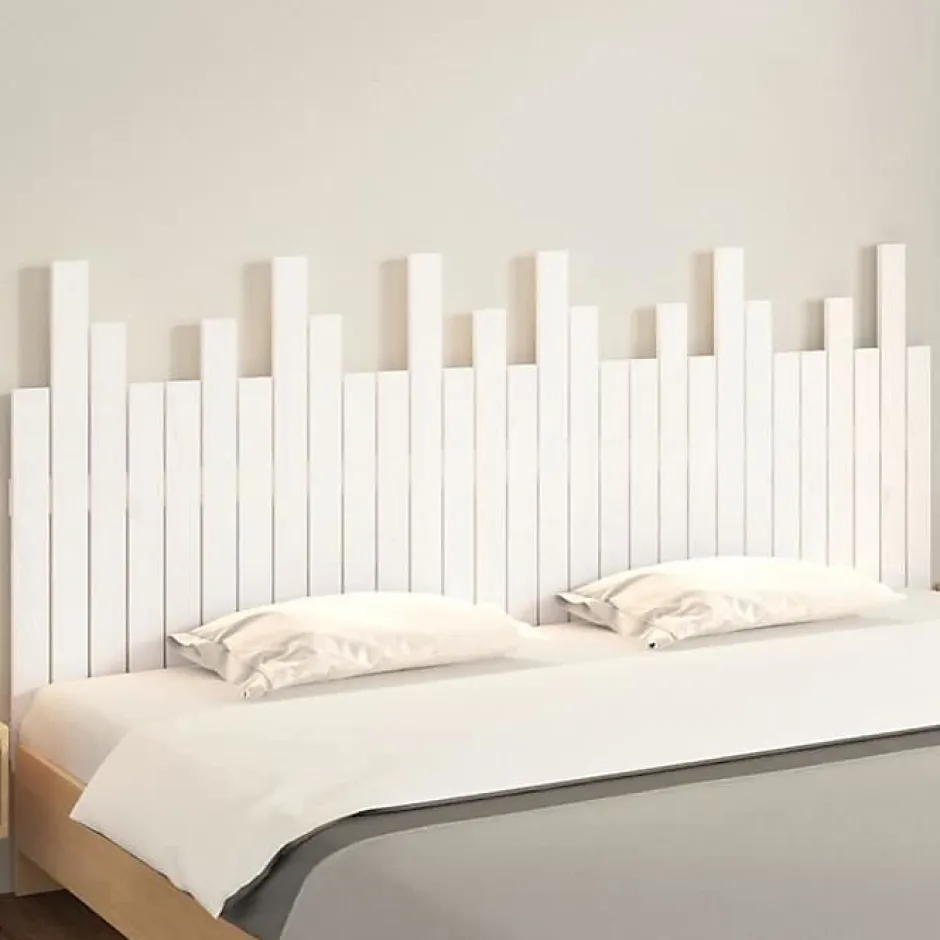 Vidaxl Tête de lit murale 185x3x80 cm bois de pin blanc