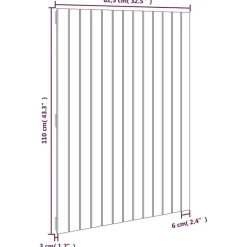 Vidaxl Tête de lit murale 82,5x3x110 cm Bois massif de pin