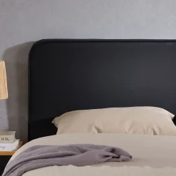 Idimex Tête de lit NAOFE 120 avec fixation murale - Noir Discount