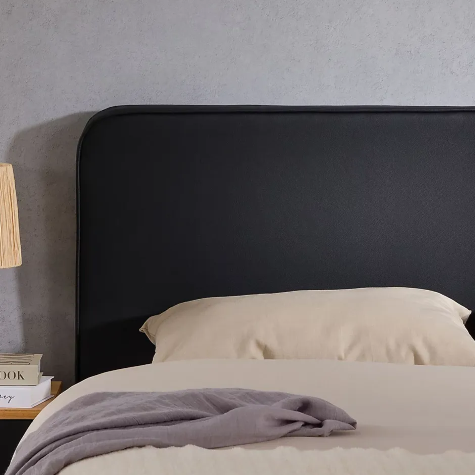 Idimex Tête de lit NAOFE 120 avec fixation murale - Noir Discount