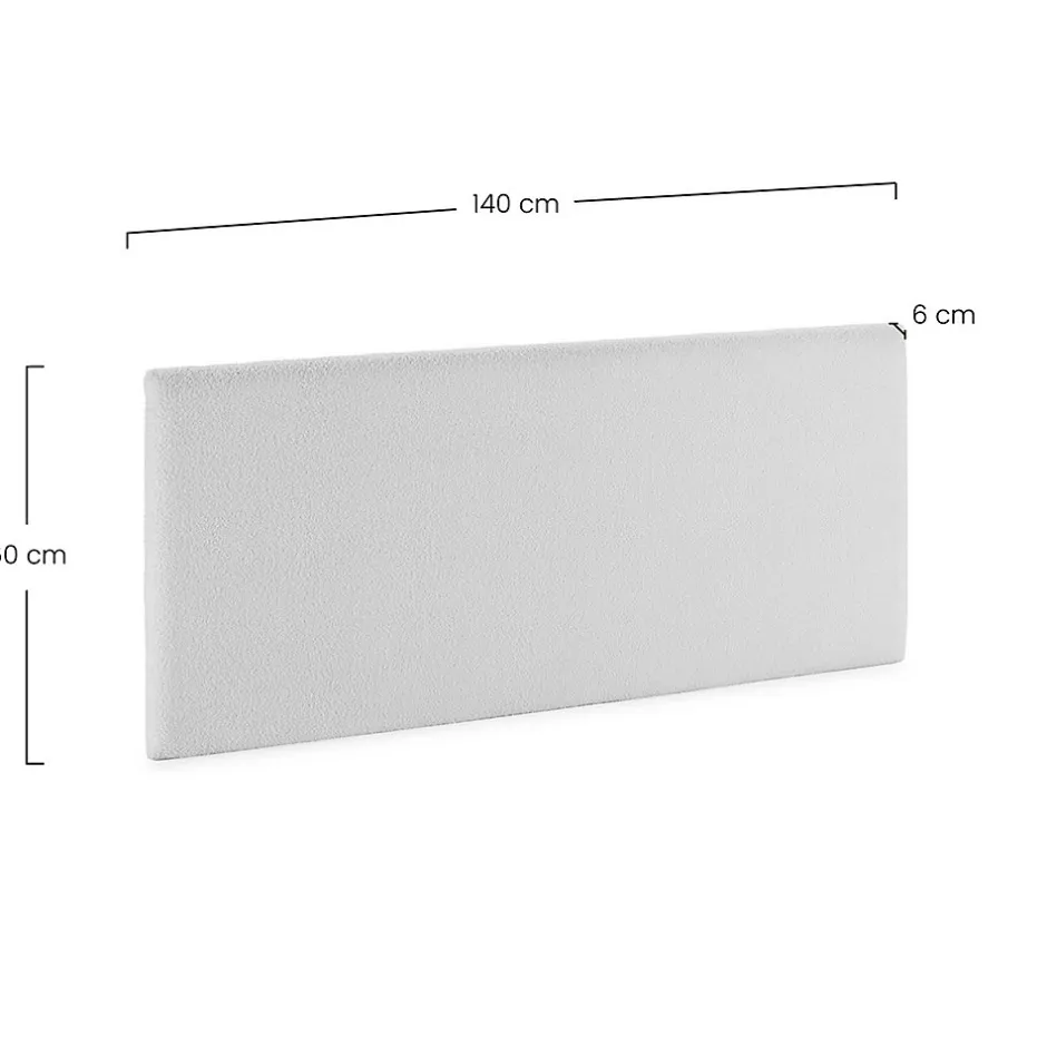 Vs Venta-Stock Tête de lit Niebla 140x60 cm Imitation tissu mouton beige