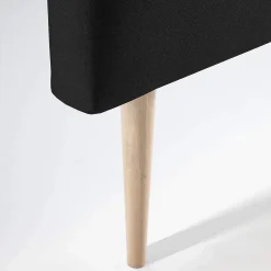 Vs Venta-Stock Tête de lit Oslo 160x100 cm, capitonnée Tissu Anthracite, Épaisseur de 8 cm