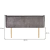 Idimex Tête de lit OVIO 160 sur pieds, en tissu - Gris New