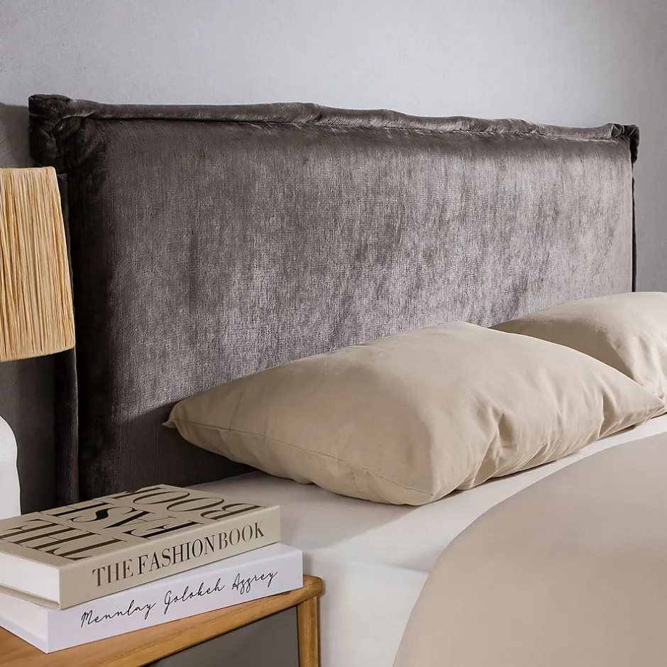 Idimex Tête de lit OVIO 160 sur pieds, en tissu - Gris New