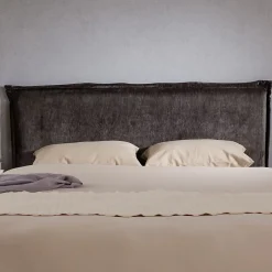 Idimex Tête de lit OVIO 160 sur pieds, en tissu - Gris New