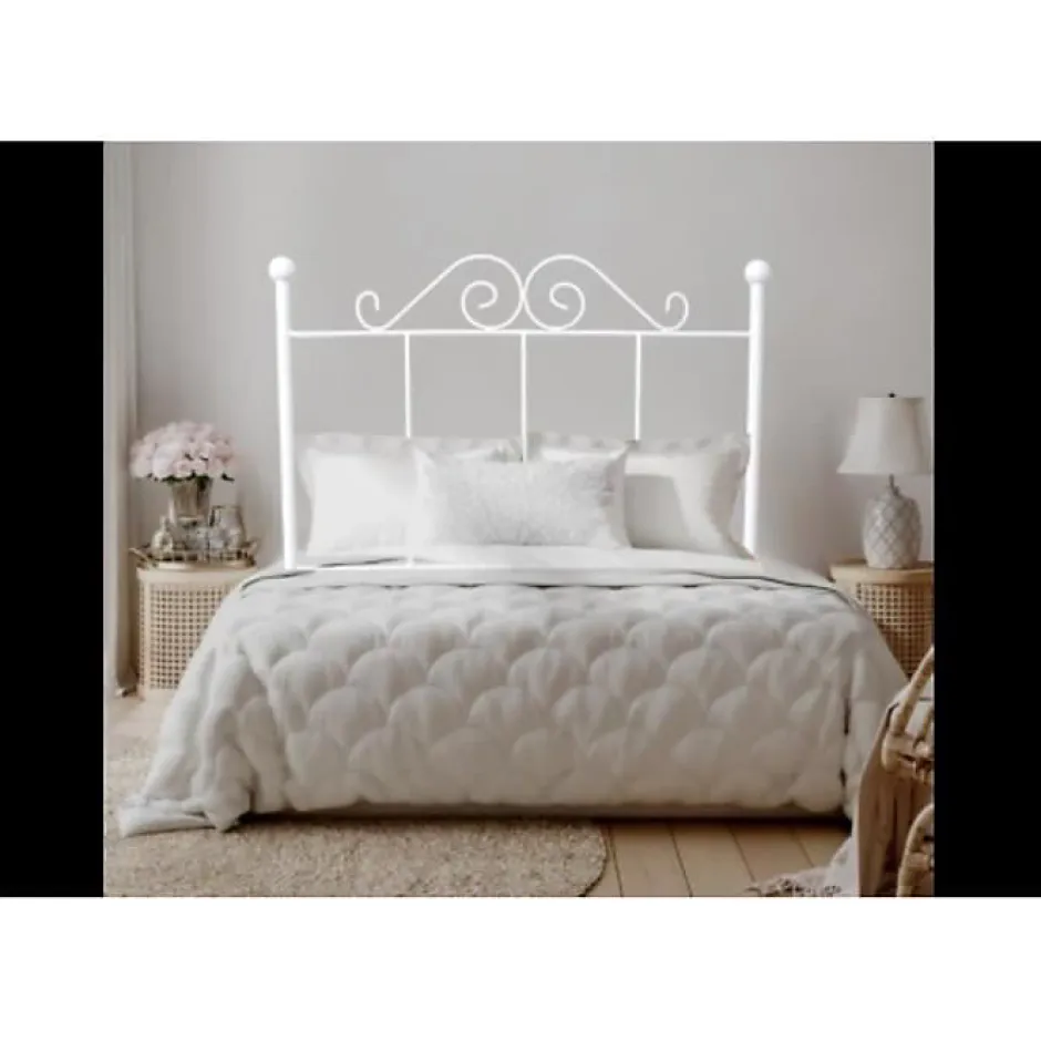 Eccox Tête de lit Palace Forge pour lit 150 Blanc 158x125x4. Matris