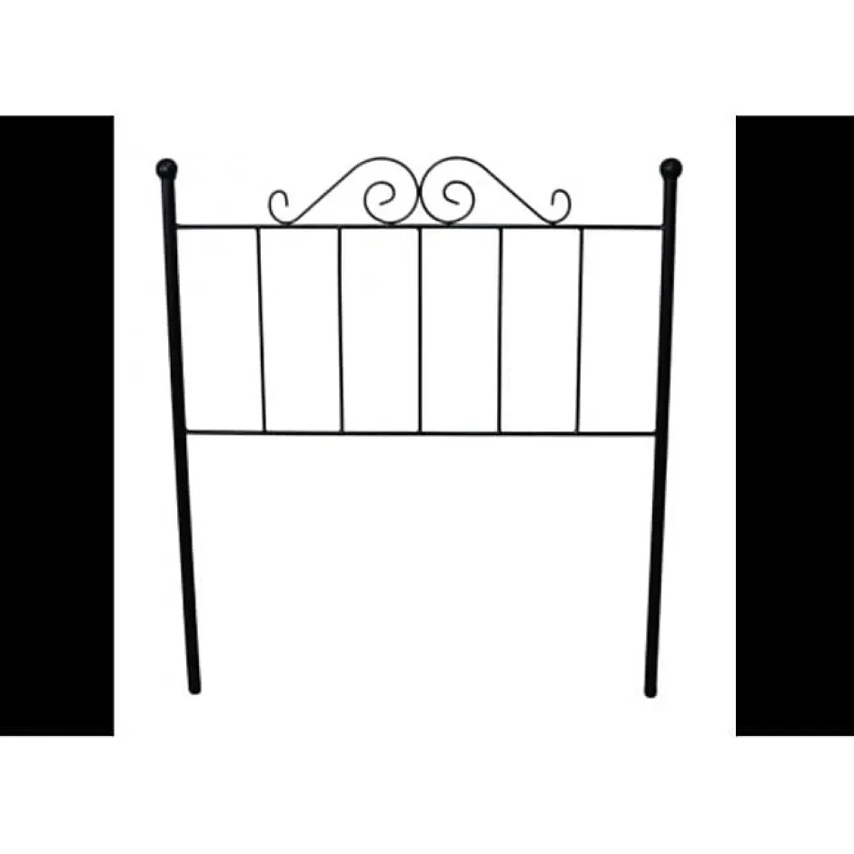 Eccox Tête de lit Palace Forge pour lit 135 Noir 143x125x4. Matris Best