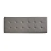 Eccox Tête de lit pour 120 lits Capitone Similicuir Check 152 x 57 x 5 cm Rembourrage en mousse et renfort de dossier Couleur Gris. ECCO