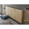 Eccox Tête de lit pour lit 90 Briques de similicuir 112 x 57 x 5 cm Rembourrage en mousse et renfort de dossier Couleur Camel Clair. ECC Hot