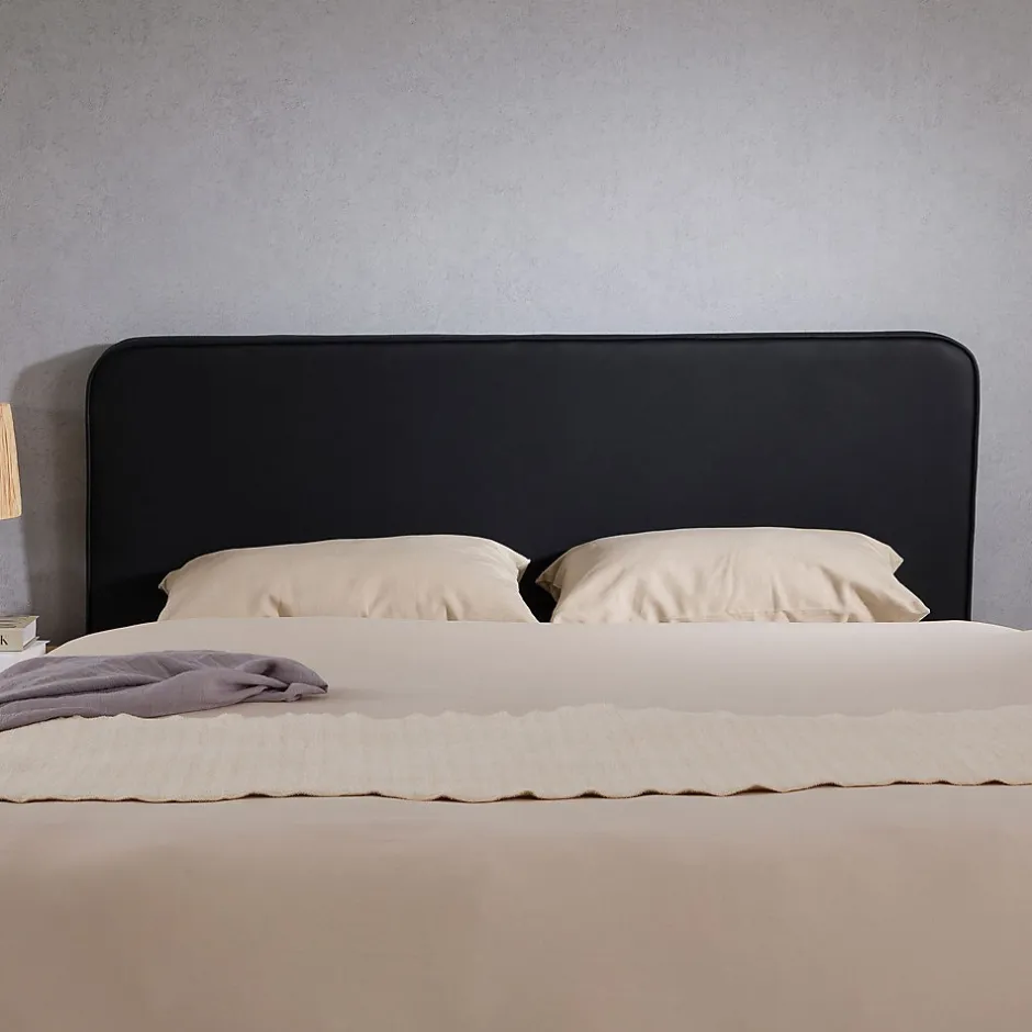 Idimex Tête de lit RIVEN 140 avec fixation murale - Noir