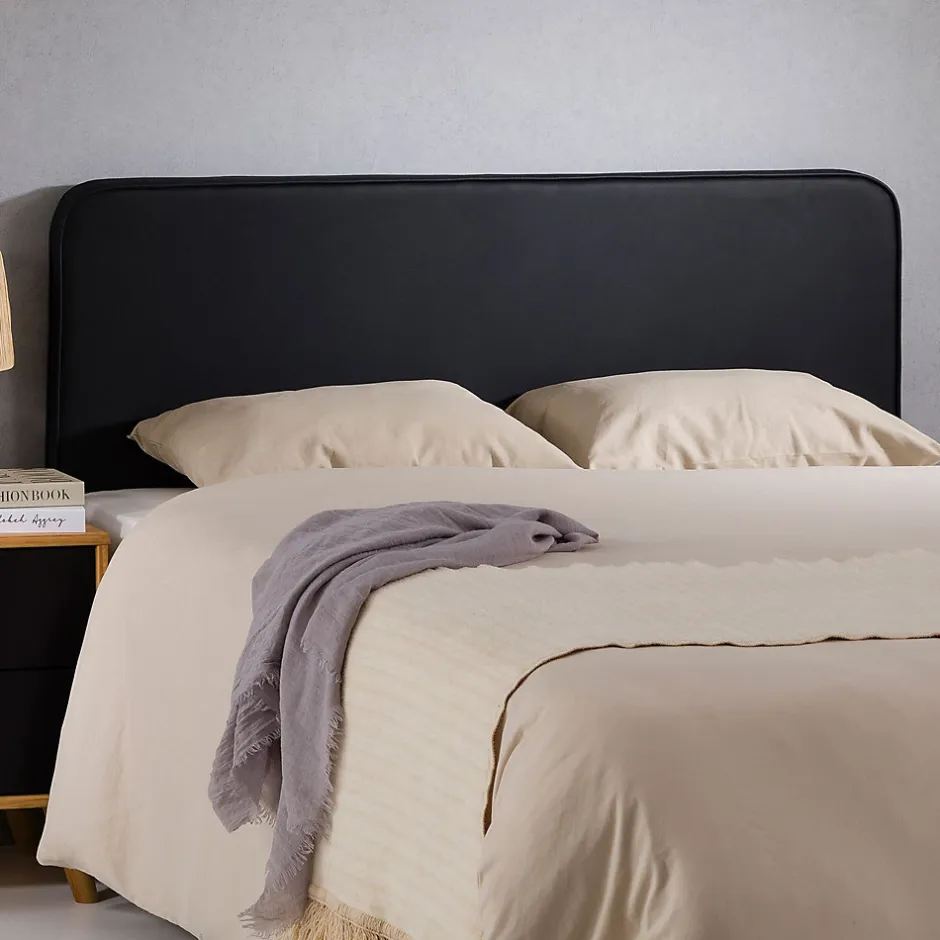 Idimex Tête de lit RIVEN 140 avec fixation murale - Noir