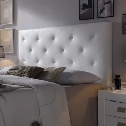 Vs Venta-Stock Tête de lit Rombo 150x60 cm Blanc, rembourrée de Mousse