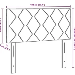 Vidaxl Tête de lit Rose 100 cm Velours Outlet