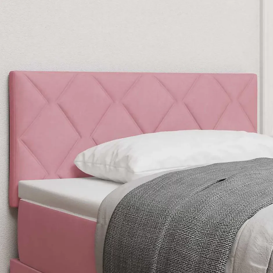 Vidaxl Tête de lit Rose 100 cm Velours Outlet