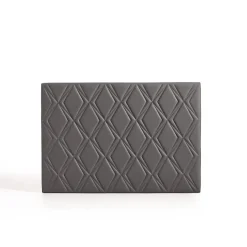 Eccox Tête de lit Rubi gris pour lit 140 en similicuir 154x115x8. Outlet
