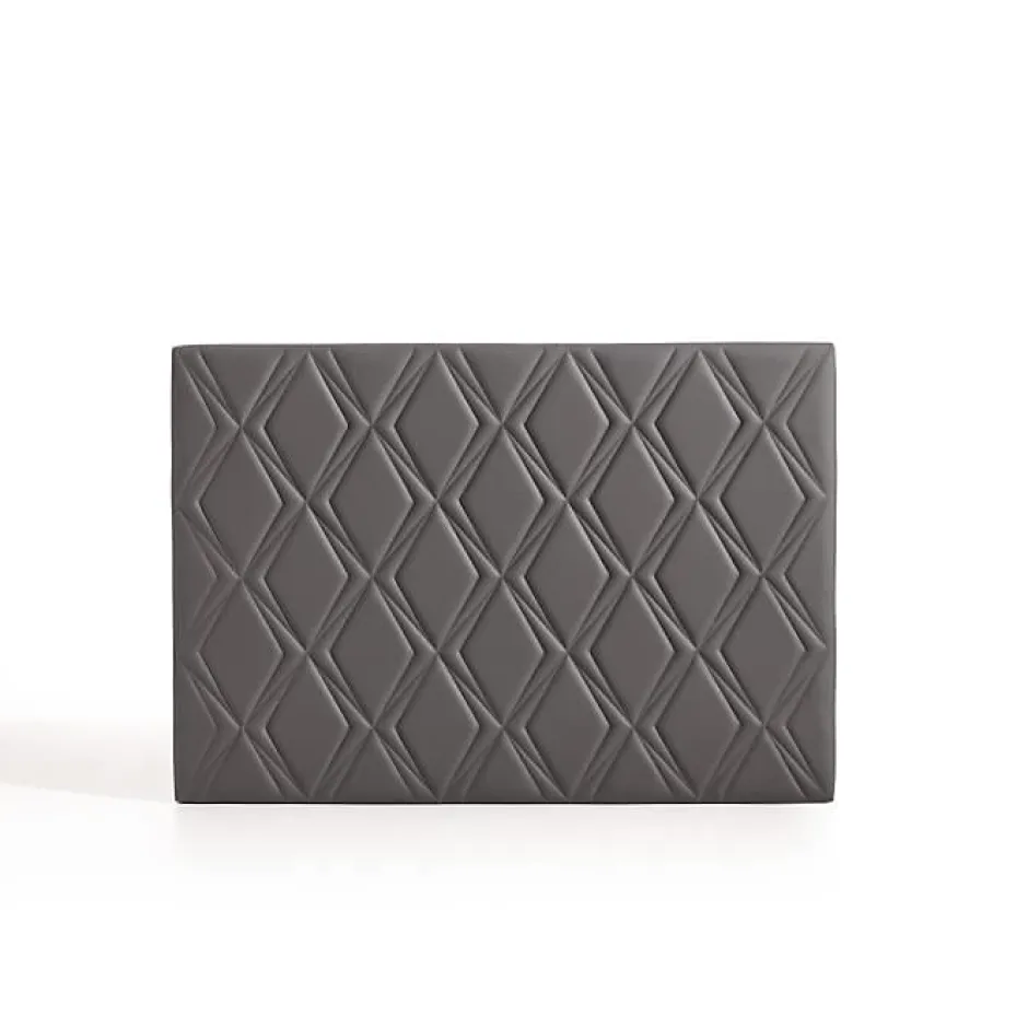 Eccox Tête de lit Rubi gris pour lit 140 en similicuir 154x115x8. Outlet