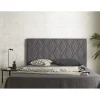Eccox Tête de lit Rubi gris pour lit 110 en similicuir 115x115x8. New