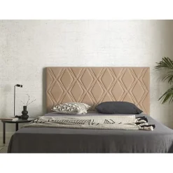Eccox Tête de lit Rubi pour lit 90 en tissu camel 115x115x8.