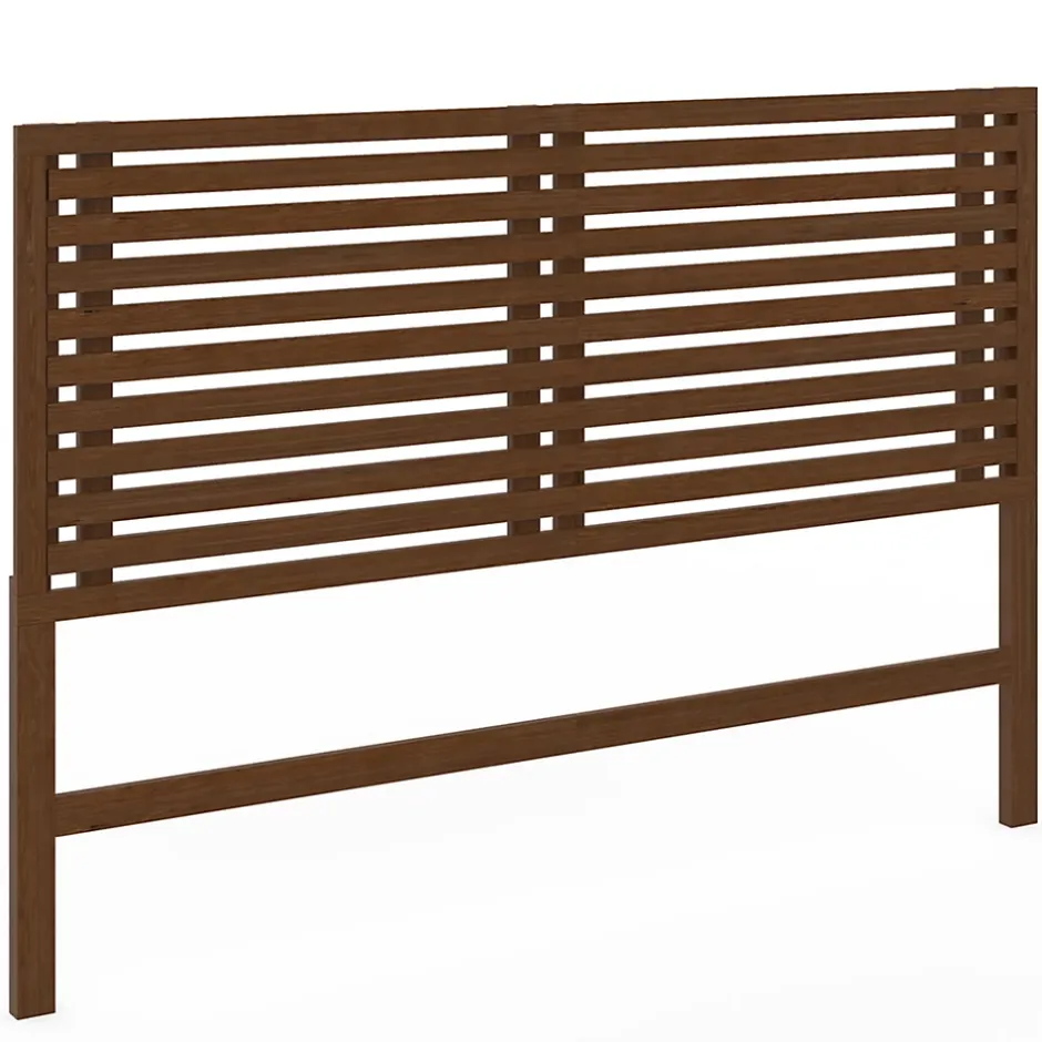 IDMarket Tête de lit sur pied en lattes AVA 160 cm façon bois vieilli Best
