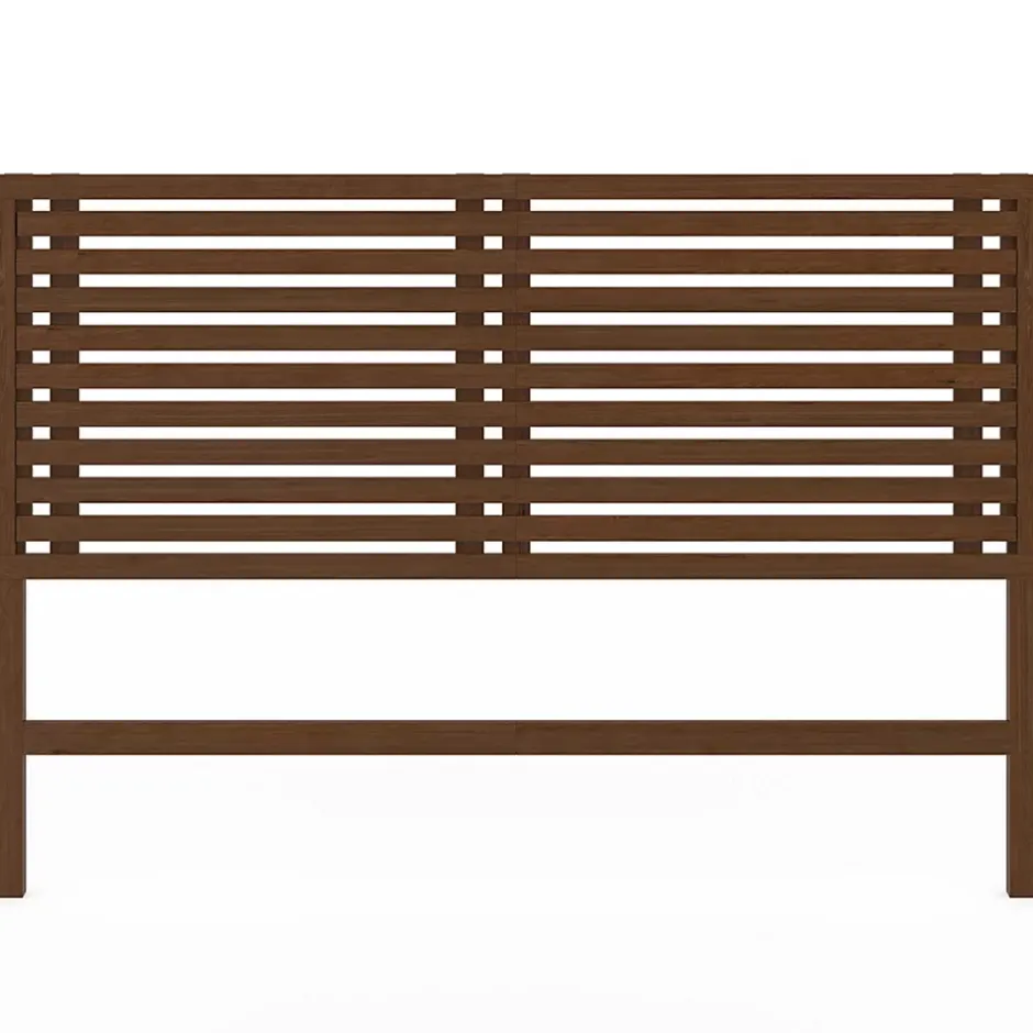 IDMarket Tête de lit sur pied en lattes AVA 160 cm façon bois vieilli Best