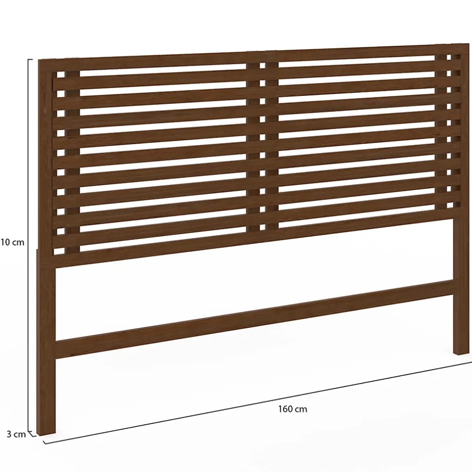 IDMarket Tête de lit sur pied en lattes AVA 160 cm façon bois vieilli Best