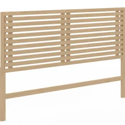 IDMarket Tête de lit sur pied en lattes AVA 160 cm façon bois clair Sale