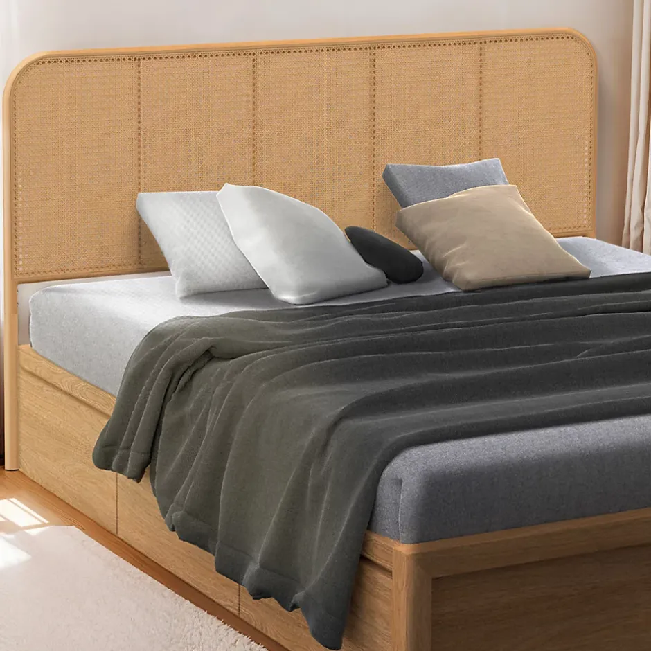 IDMarket Tête de lit sur pied FLORA 160 cm façon cannage Best