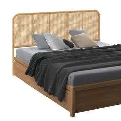 IDMarket Tête de lit sur pied FLORA 160 cm façon cannage Best