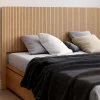 IDMarket Tête de lit sur pied JULIETTE 160 cm effet lattes tasseau bois Best