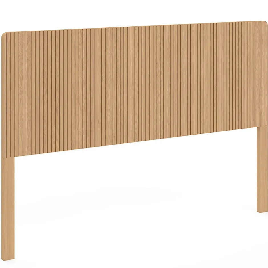 IDMarket Tête de lit sur pied JULIETTE 160 cm effet lattes tasseau bois Best